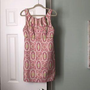 Classic Milly pink and lime green cocktail dress